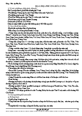 Đia li đia phương Đô Lương